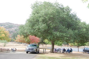 group at a campsite in Potrero
